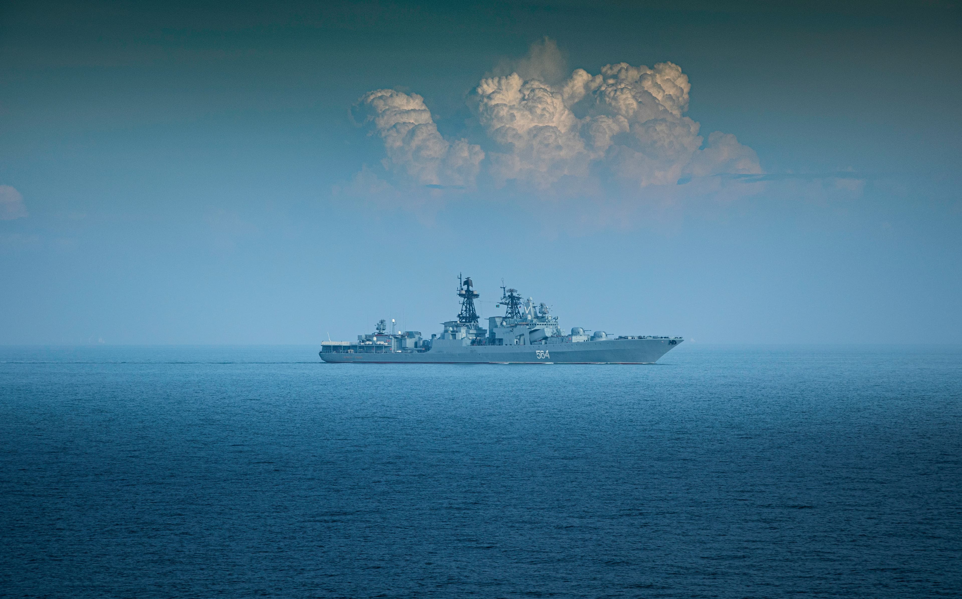 Naval vessel at sea — the maritime domain being reshaped by autonomous systems and AI